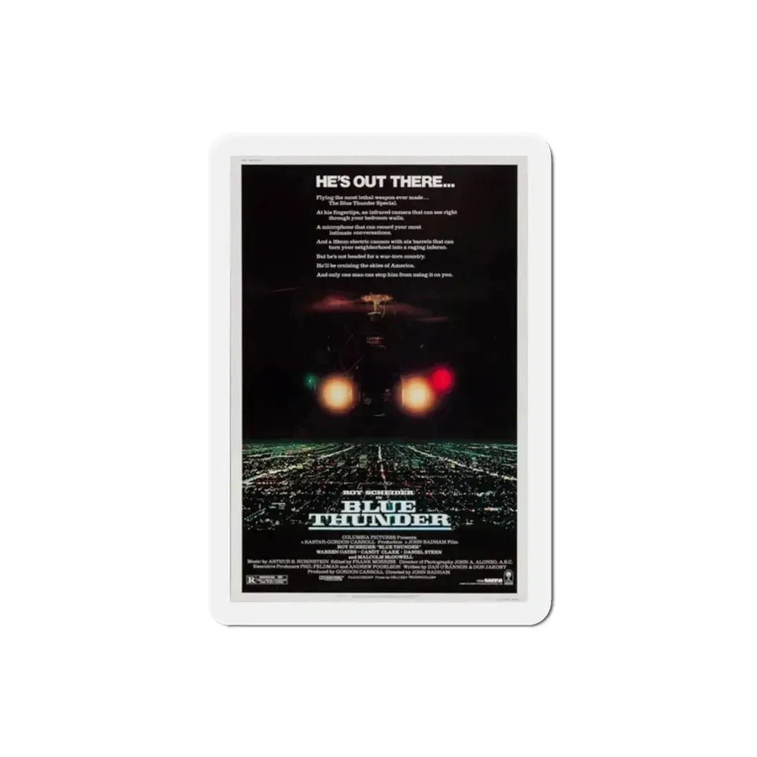 Blue Thunder 1983 Movie Poster Refrigerator Magnet 2 Inch - The Sticker Space