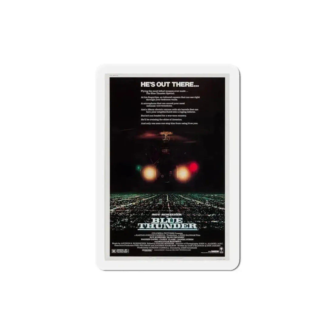 Blue Thunder 1983 Movie Poster Refrigerator Magnet 3 Inch - The Sticker Space