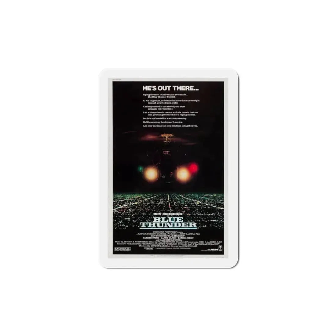 Blue Thunder 1983 Movie Poster Refrigerator Magnet 5 Inch - The Sticker Space