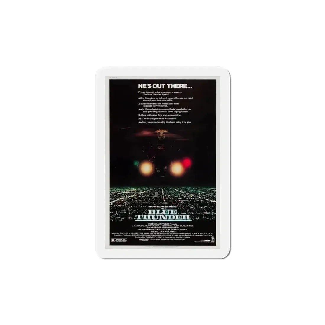 Blue Thunder 1983 Movie Poster Refrigerator Magnet - The Sticker Space