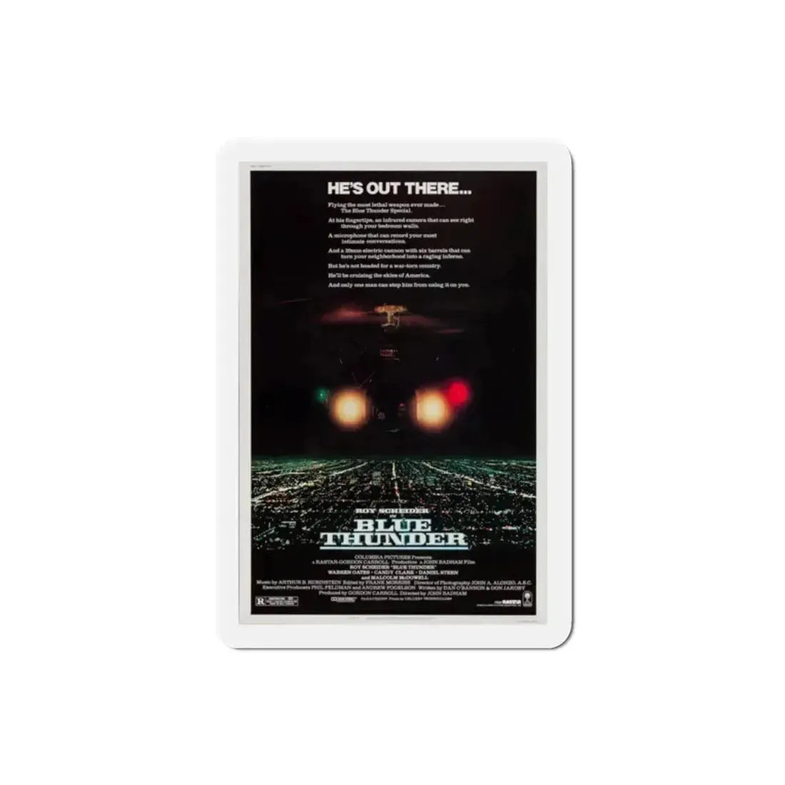 Blue Thunder 1983 Movie Poster Refrigerator Magnet - The Sticker Space