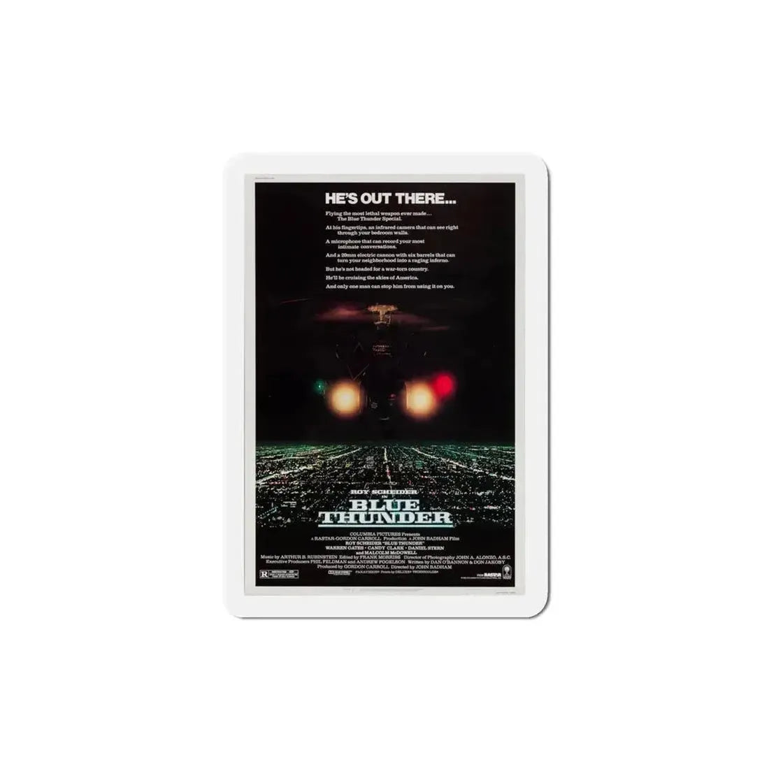 Blue Thunder 1983 Movie Poster Refrigerator Magnet - The Sticker Space