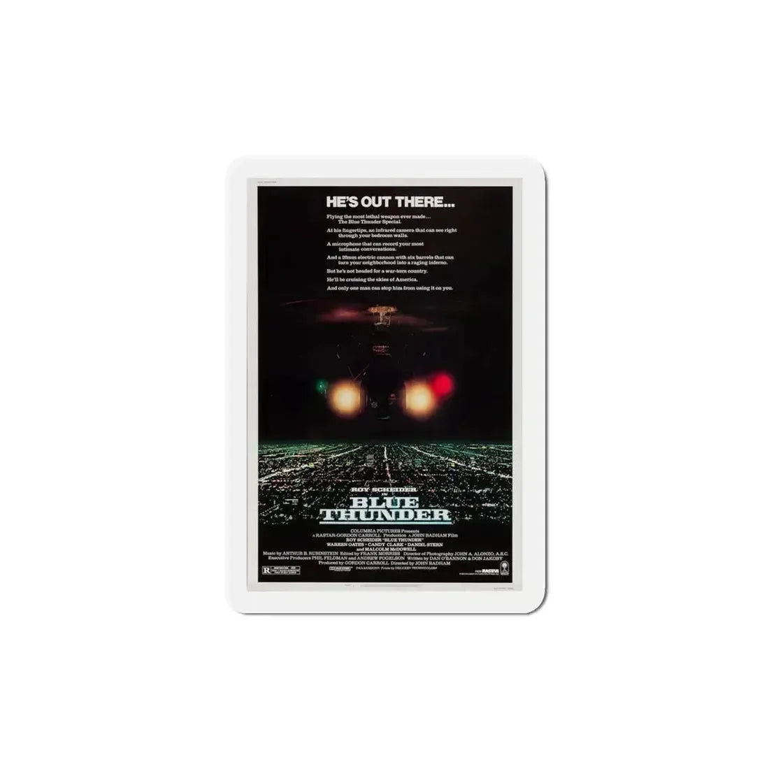 Blue Thunder 1983 Movie Poster Refrigerator Magnet - The Sticker Space