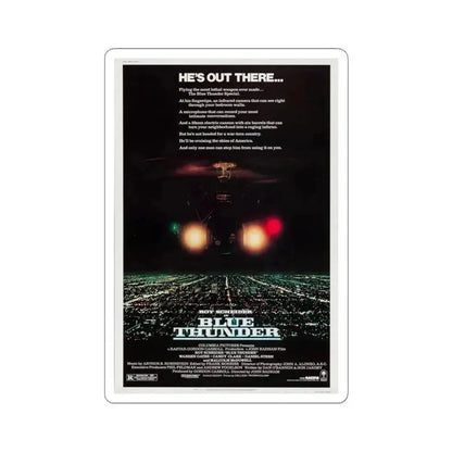 Blue Thunder 1983 Movie Poster - STICKER Vinyl Kiss-Cut Decal 3 Inch White - The Sticker Space
