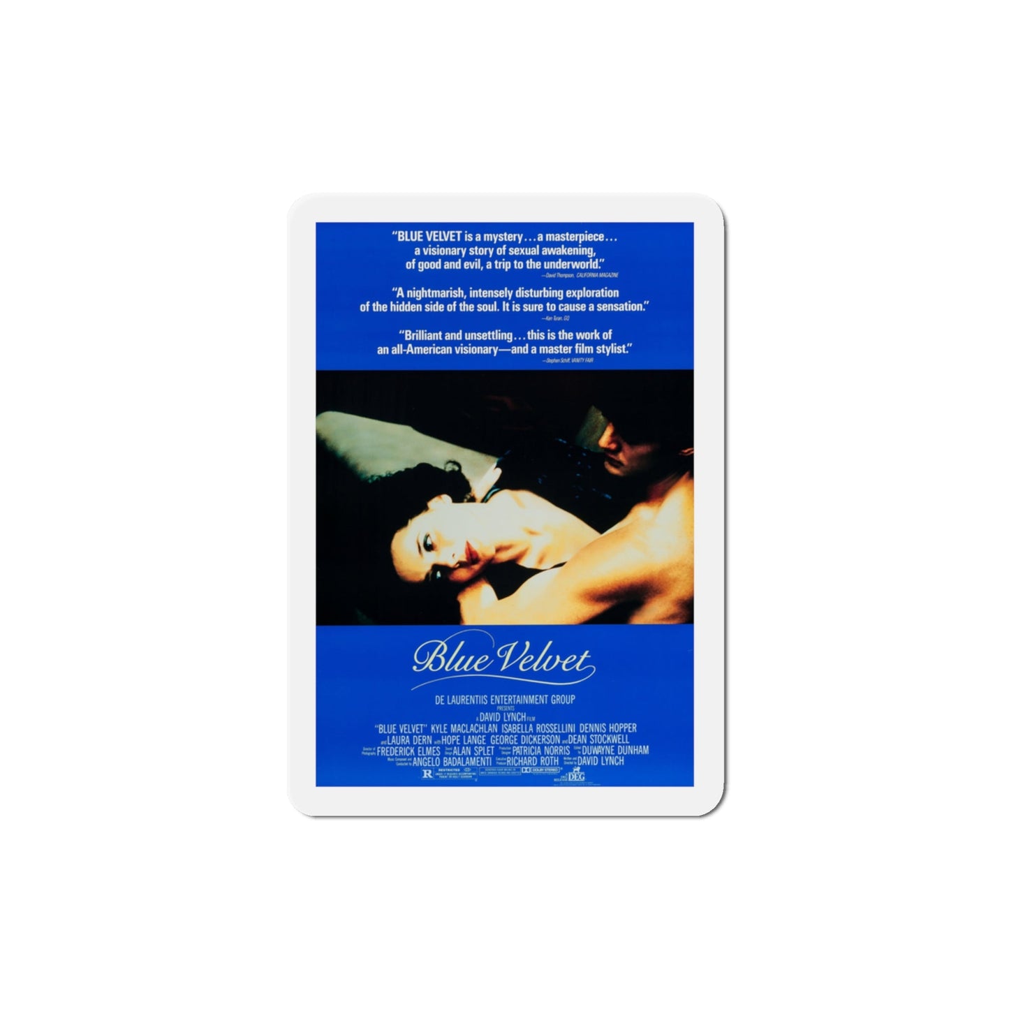 Blue Velvet 1986 2 Movie Poster Die-Cut Magnet-3" x 3"-The Sticker Space