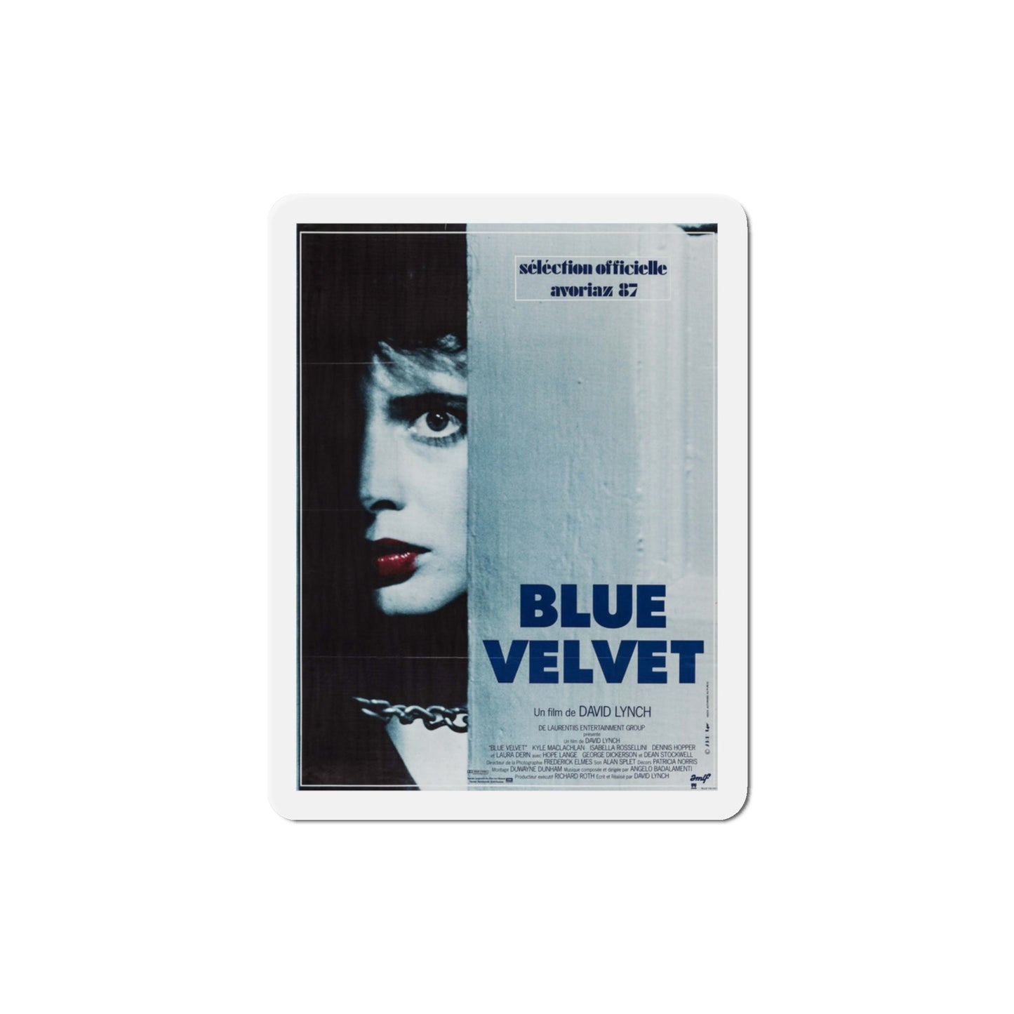 Blue Velvet 1986 Movie Poster Die-Cut Magnet-3" x 3"-The Sticker Space