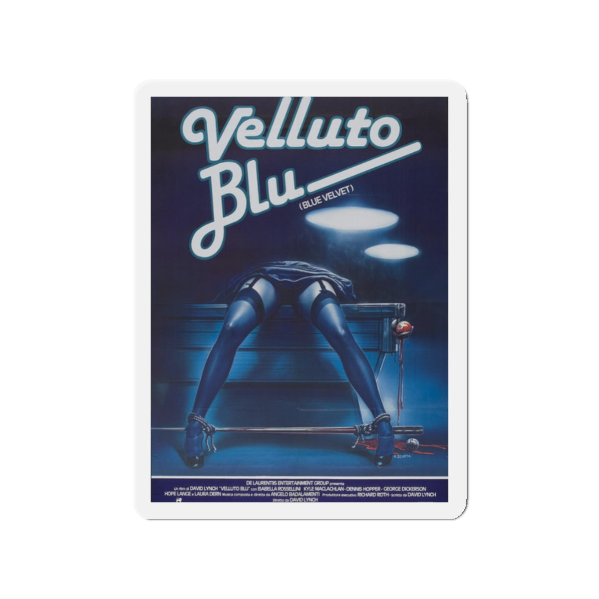 BLUE VELVET (FOREIGN) 1986 Movie Poster - Die-Cut Magnet-2" x 2"-The Sticker Space