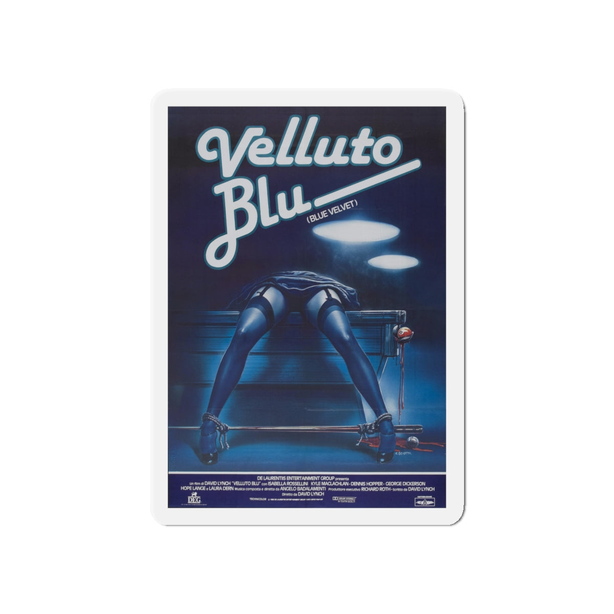 BLUE VELVET (FOREIGN) 1986 Movie Poster - Die-Cut Magnet-5" x 5"-The Sticker Space