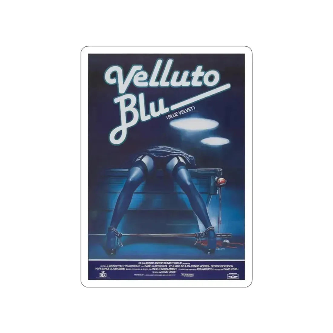 BLUE VELVET (FOREIGN) 1986 Movie Poster STICKER Vinyl Die-Cut Decal 2 Inch - The Sticker Space