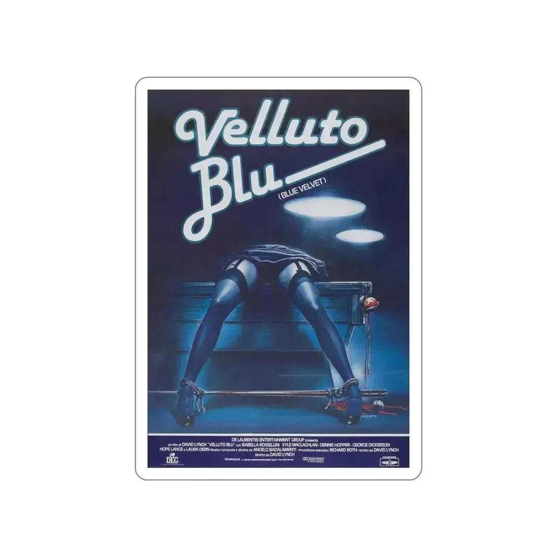 BLUE VELVET (FOREIGN) 1986 Movie Poster STICKER Vinyl Die-Cut Decal 4 Inch - The Sticker Space