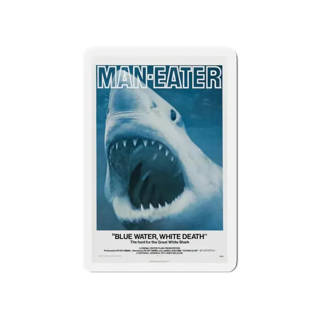 BLUE WATER, WHITE DEATH 1971 Movie Poster - Refrigerator Magnet - The Sticker Space