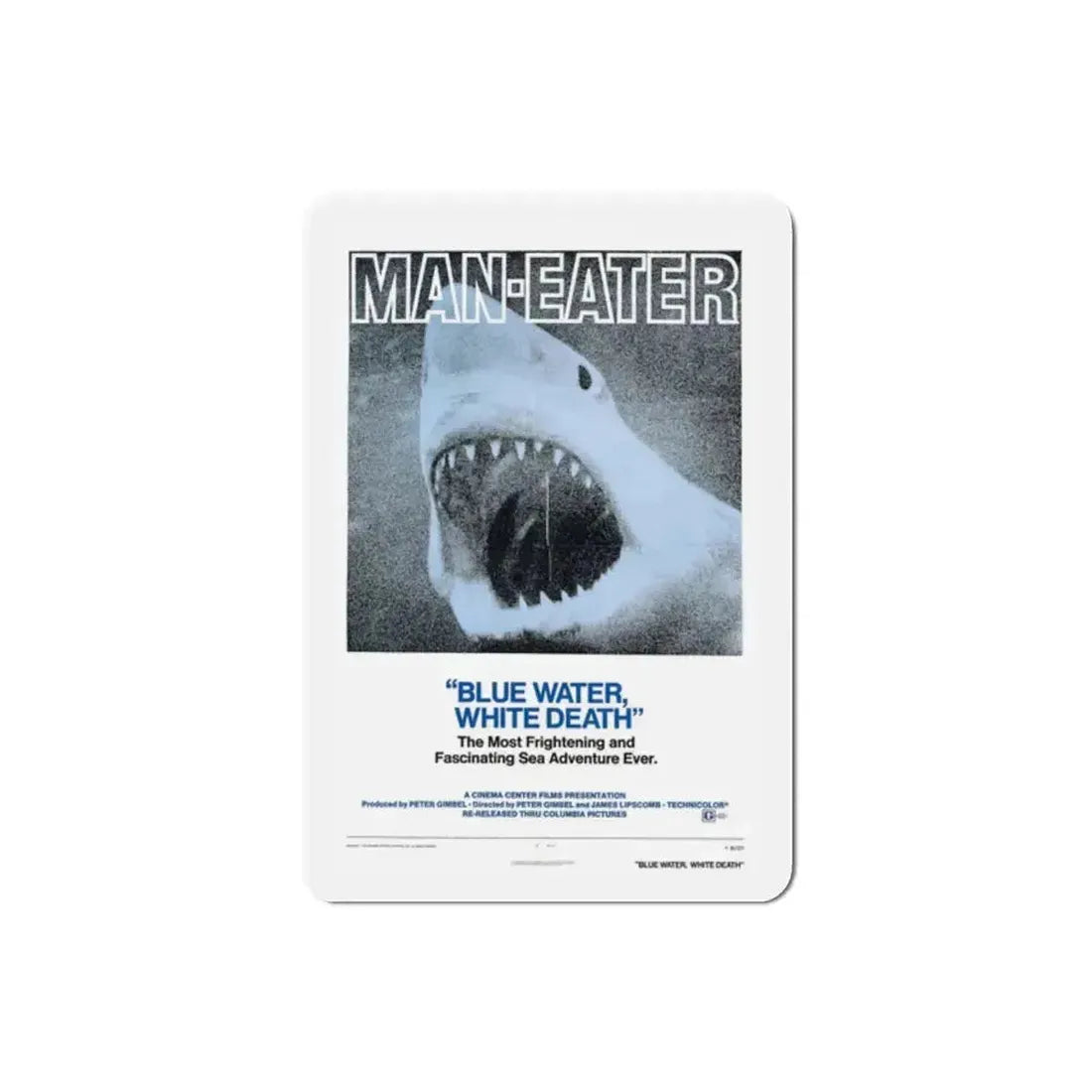 Blue Water White Death 1971 Movie Poster Refrigerator Magnet - The Sticker Space
