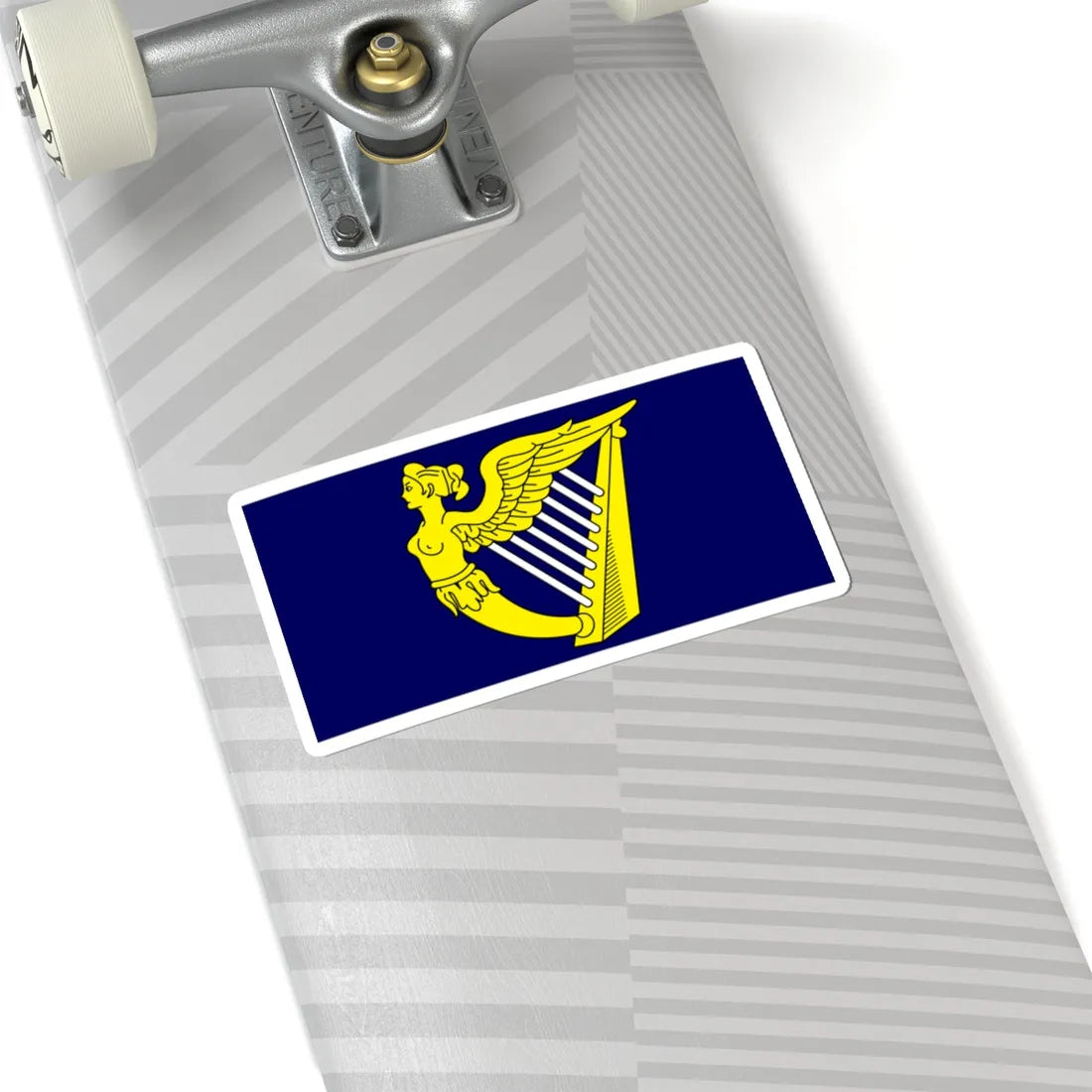 Blue winged-maiden harp flag (Ireland) STICKER Vinyl Kiss-Cut Decal - The Sticker Space