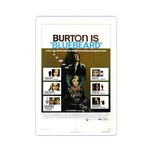 Bluebeard 1972 Movie Poster - STICKER Vinyl Kiss-Cut Decal 2 Inch White - The Sticker Space