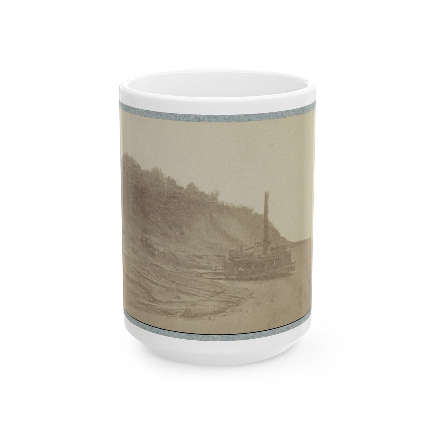 Bluff At Natchez, Miss., 1864 (U.S. Civil War) White Coffee Mug-15oz-The Sticker Space