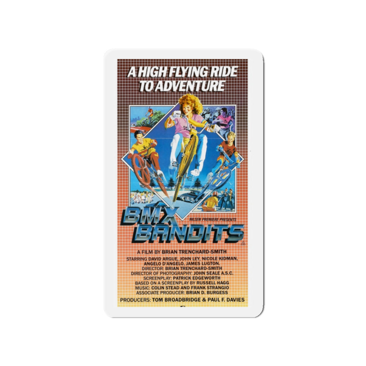 BMX BANDITS 1983 Movie Poster - Die-Cut Magnet-2" x 2"-The Sticker Space