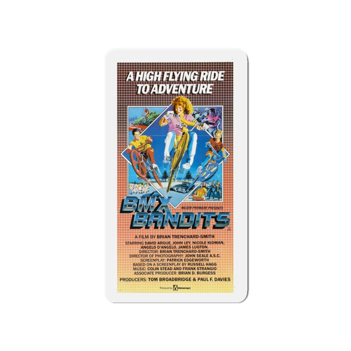 BMX BANDITS 1983 Movie Poster - Die-Cut Magnet-4" x 4"-The Sticker Space