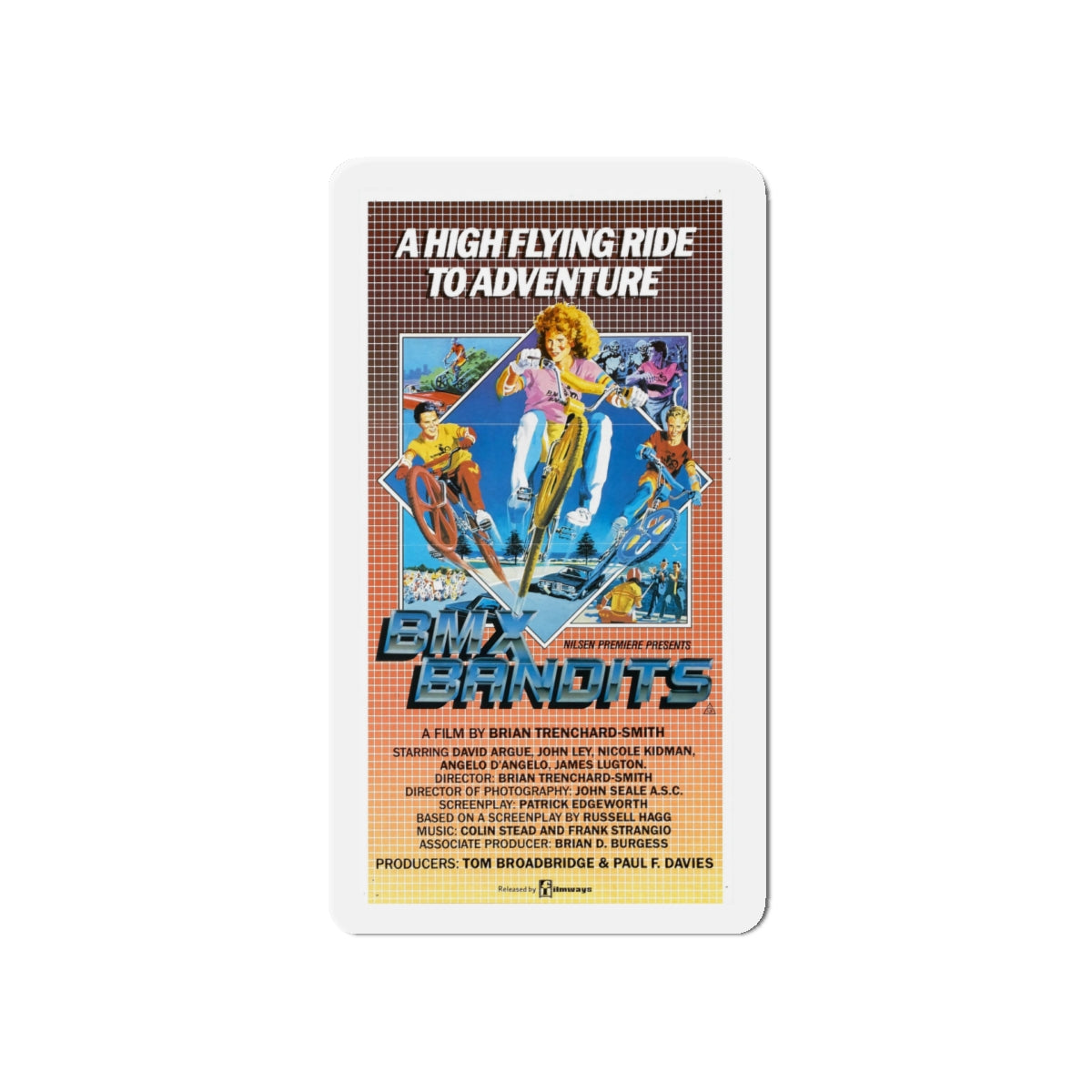 BMX BANDITS 1983 Movie Poster - Die-Cut Magnet-5" x 5"-The Sticker Space