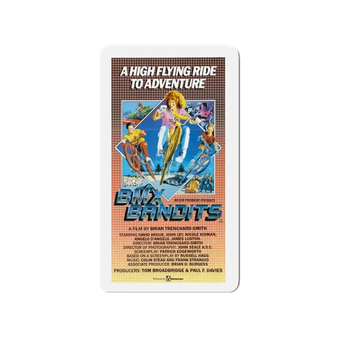 BMX BANDITS 1983 Movie Poster - Refrigerator Magnet 3 Inch - The Sticker Space