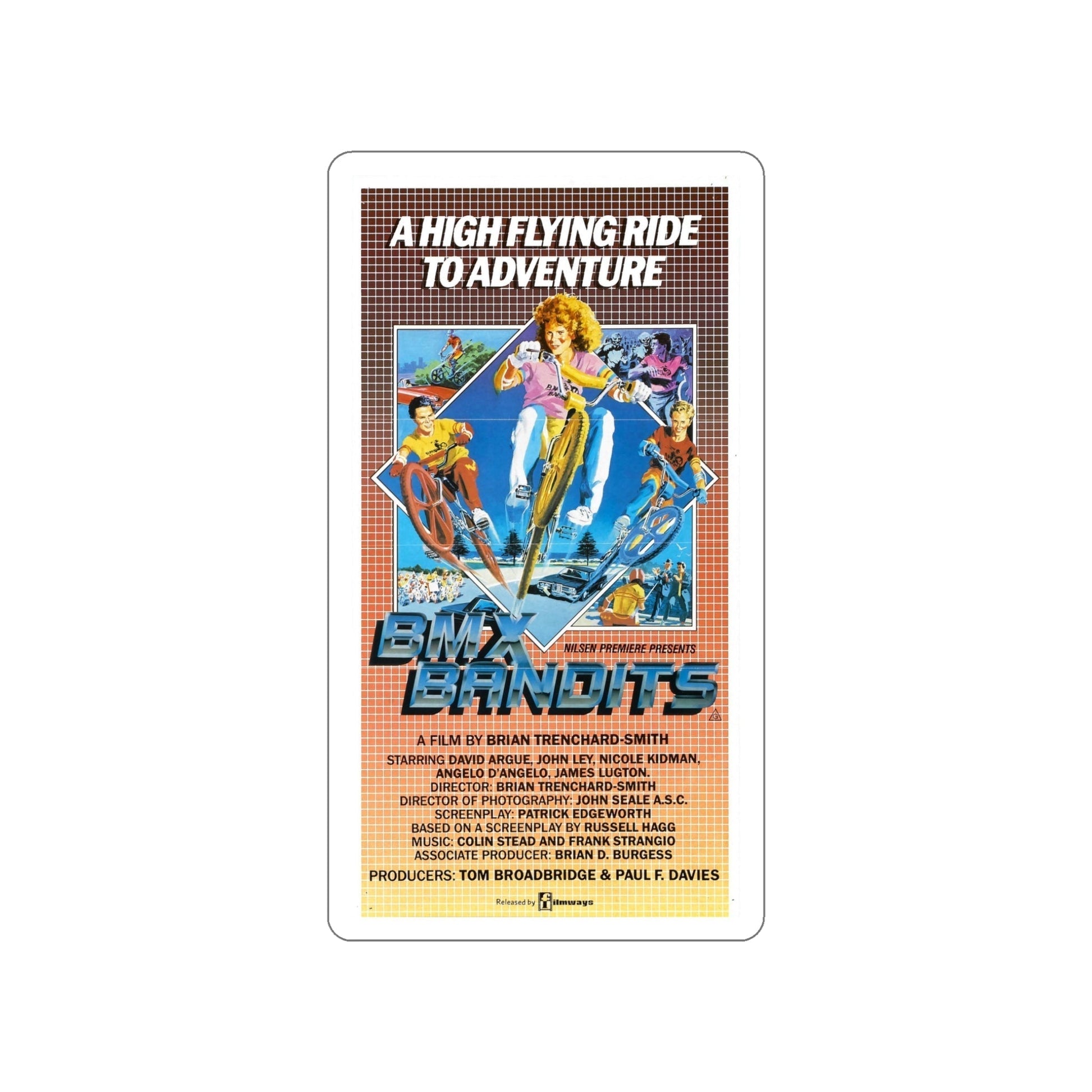 BMX BANDITS 1983 Movie Poster STICKER Vinyl Die-Cut Decal-5 Inch-The Sticker Space