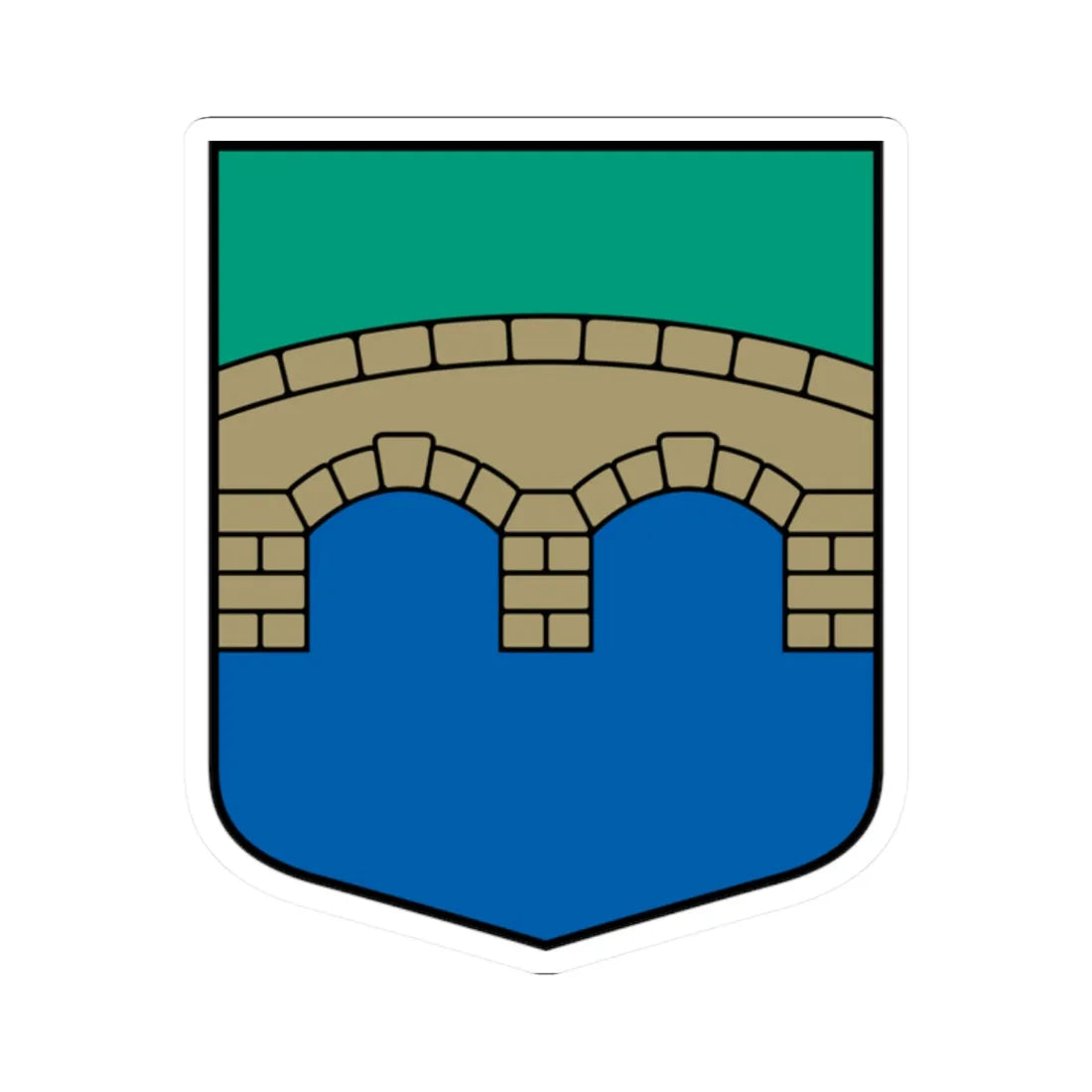 Bēnes pagasta ģerbonis (Latvia) (Coat of Arms) STICKER Vinyl Kiss-Cut Decal 2 Inch White - The Sticker Space