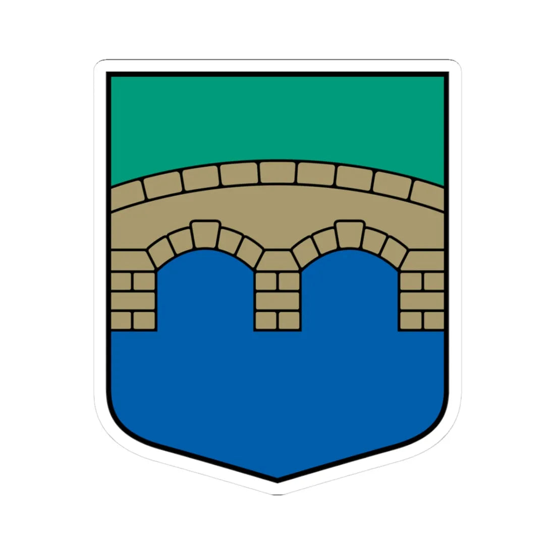 Bēnes pagasta ģerbonis (Latvia) (Coat of Arms) STICKER Vinyl Kiss-Cut Decal 3 Inch White - The Sticker Space