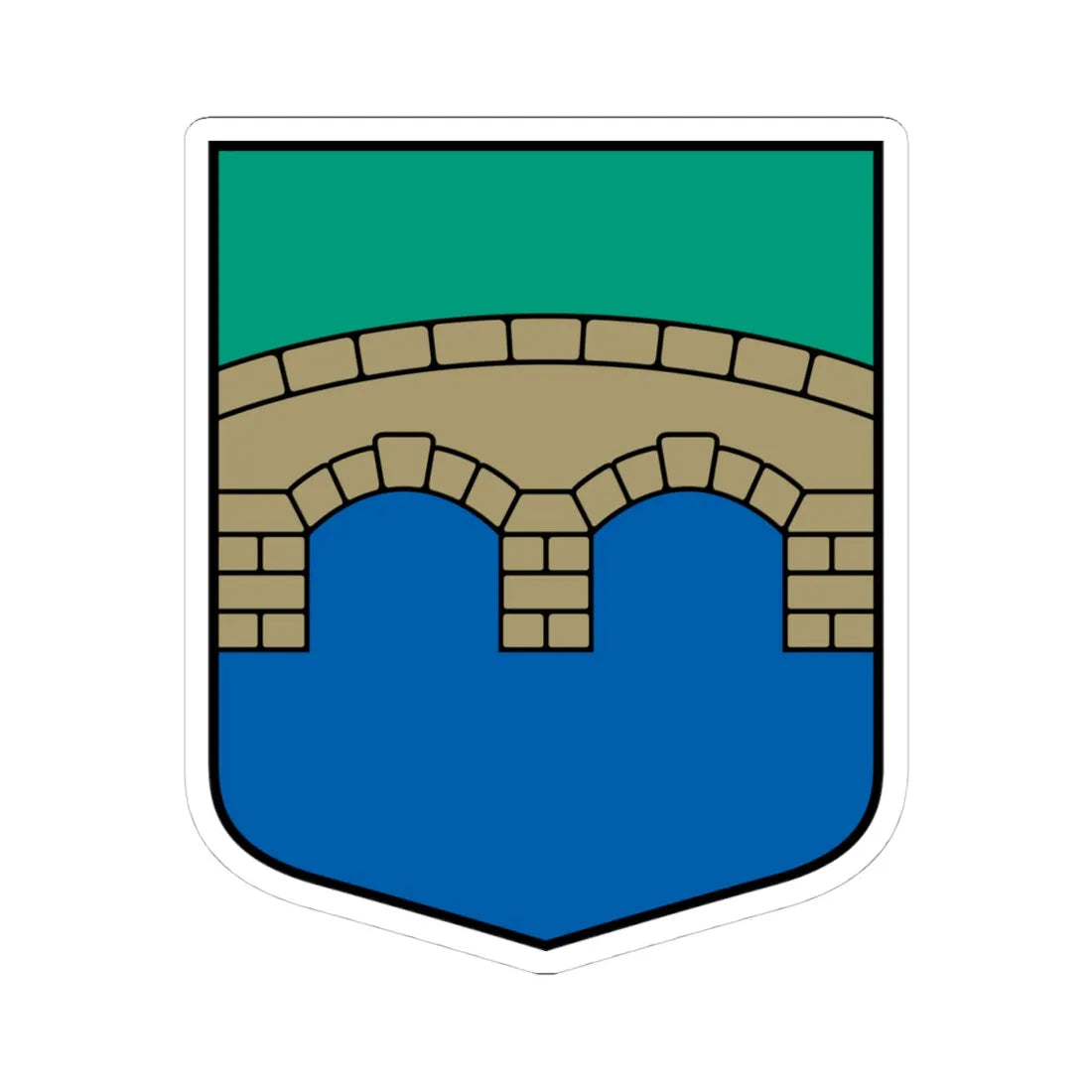 Bēnes pagasta ģerbonis (Latvia) (Coat of Arms) STICKER Vinyl Kiss-Cut Decal 4 Inch White - The Sticker Space