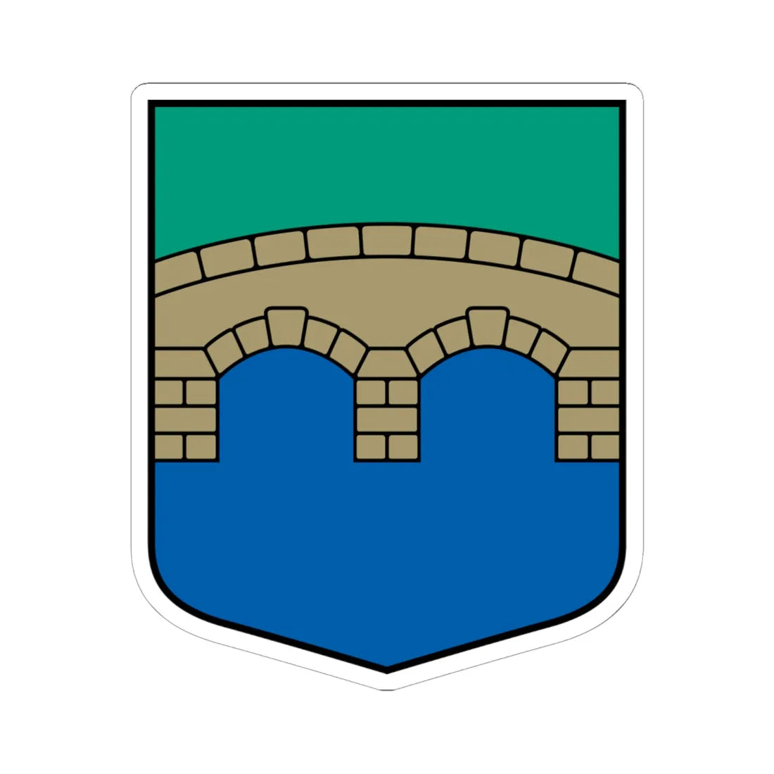 Bēnes pagasta ģerbonis (Latvia) (Coat of Arms) STICKER Vinyl Kiss-Cut Decal 6 Inch White - The Sticker Space