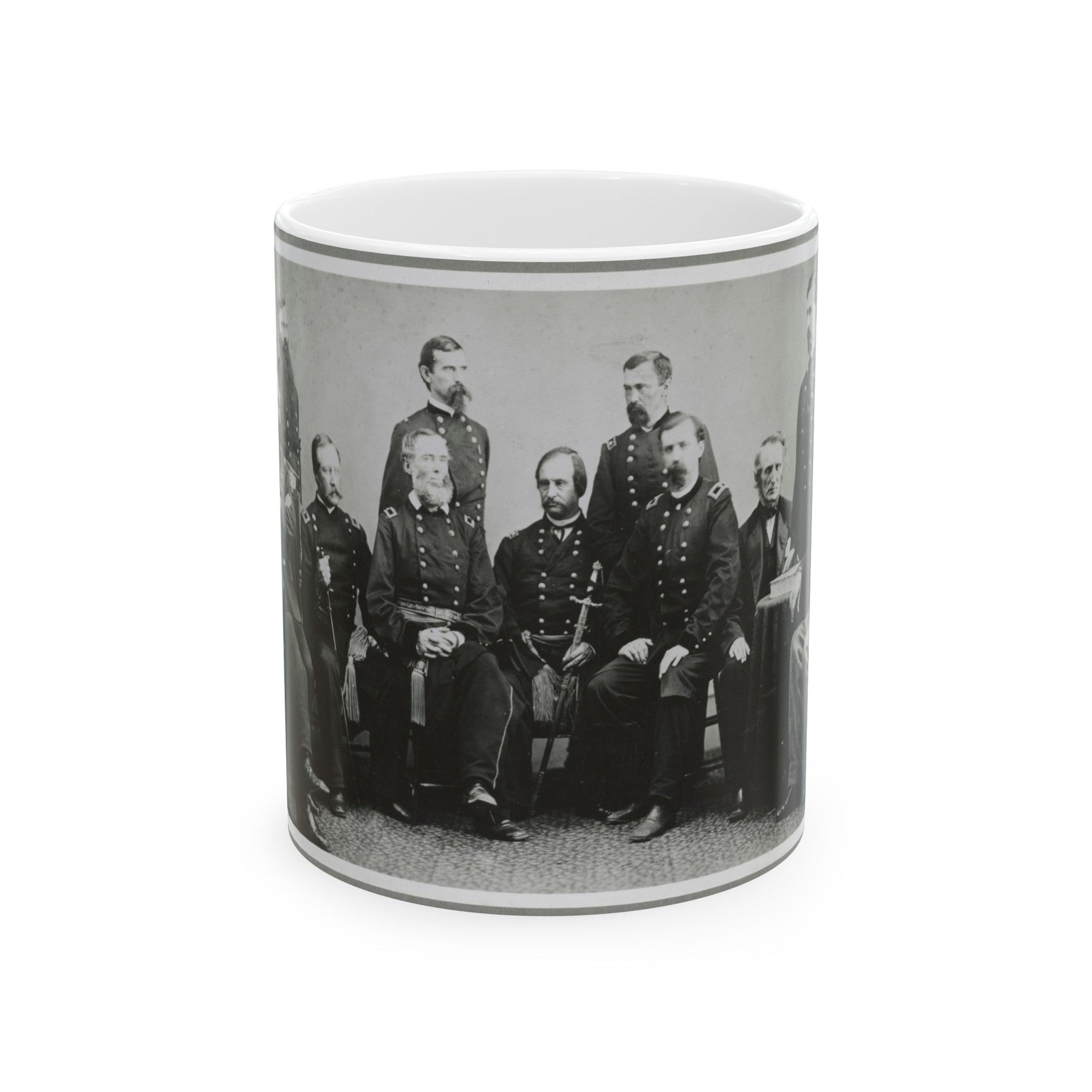 Board Which Tried Lincoln Conspirators (U.S. Civil War) White Coffee Mug-11oz-The Sticker Space