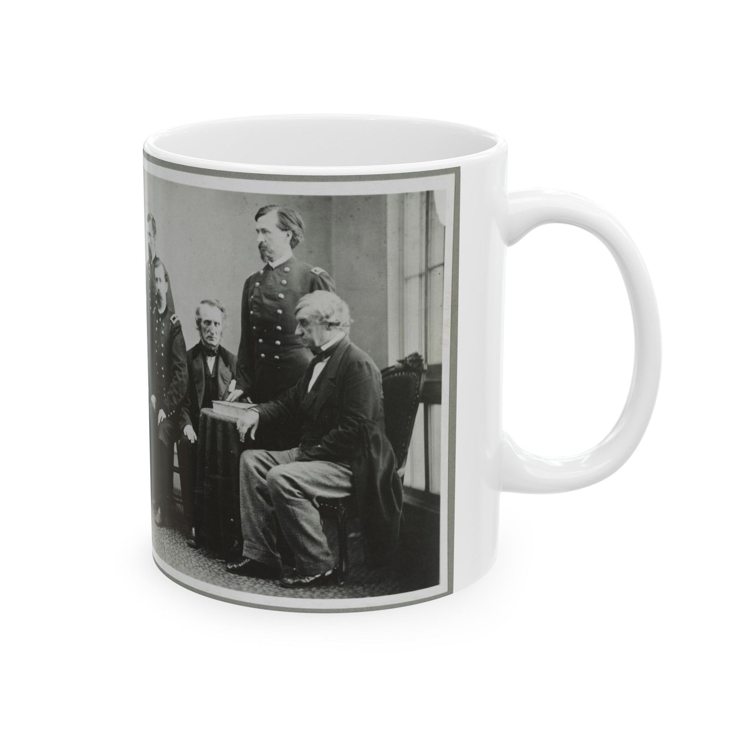 Board Which Tried Lincoln Conspirators (U.S. Civil War) White Coffee Mug-The Sticker Space