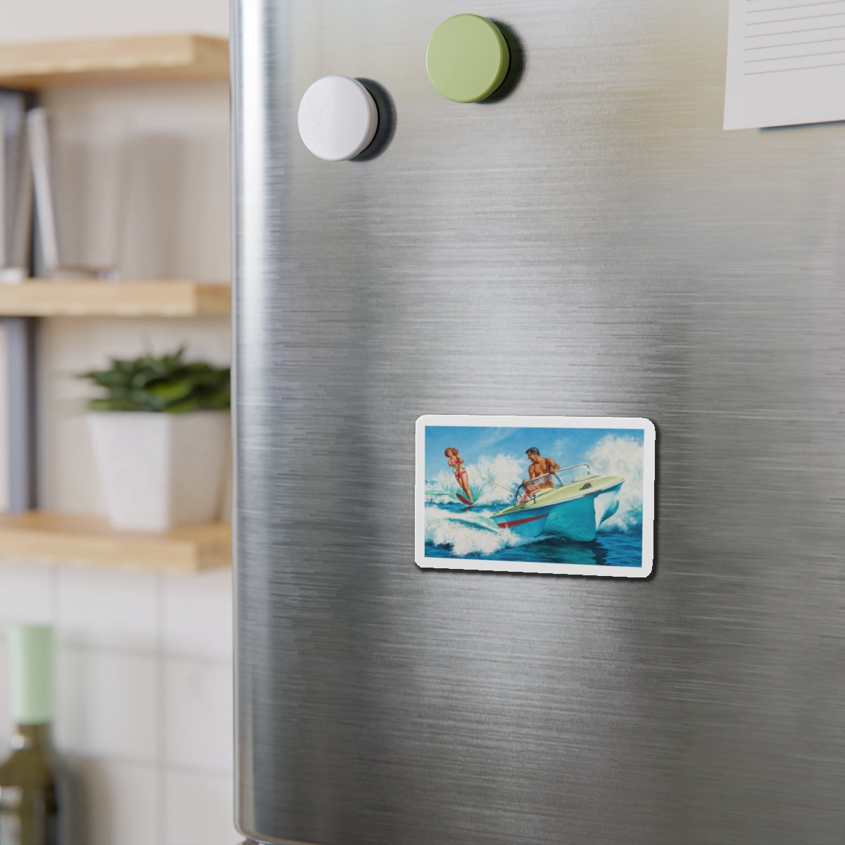 Boat Fun, story illustration (Magazine Illustration) Refrigerator Magnet-The Sticker Space