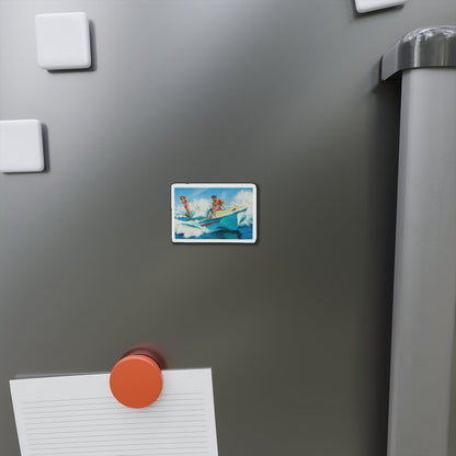 Boat Fun, story illustration (Magazine Illustration) Refrigerator Magnet-The Sticker Space