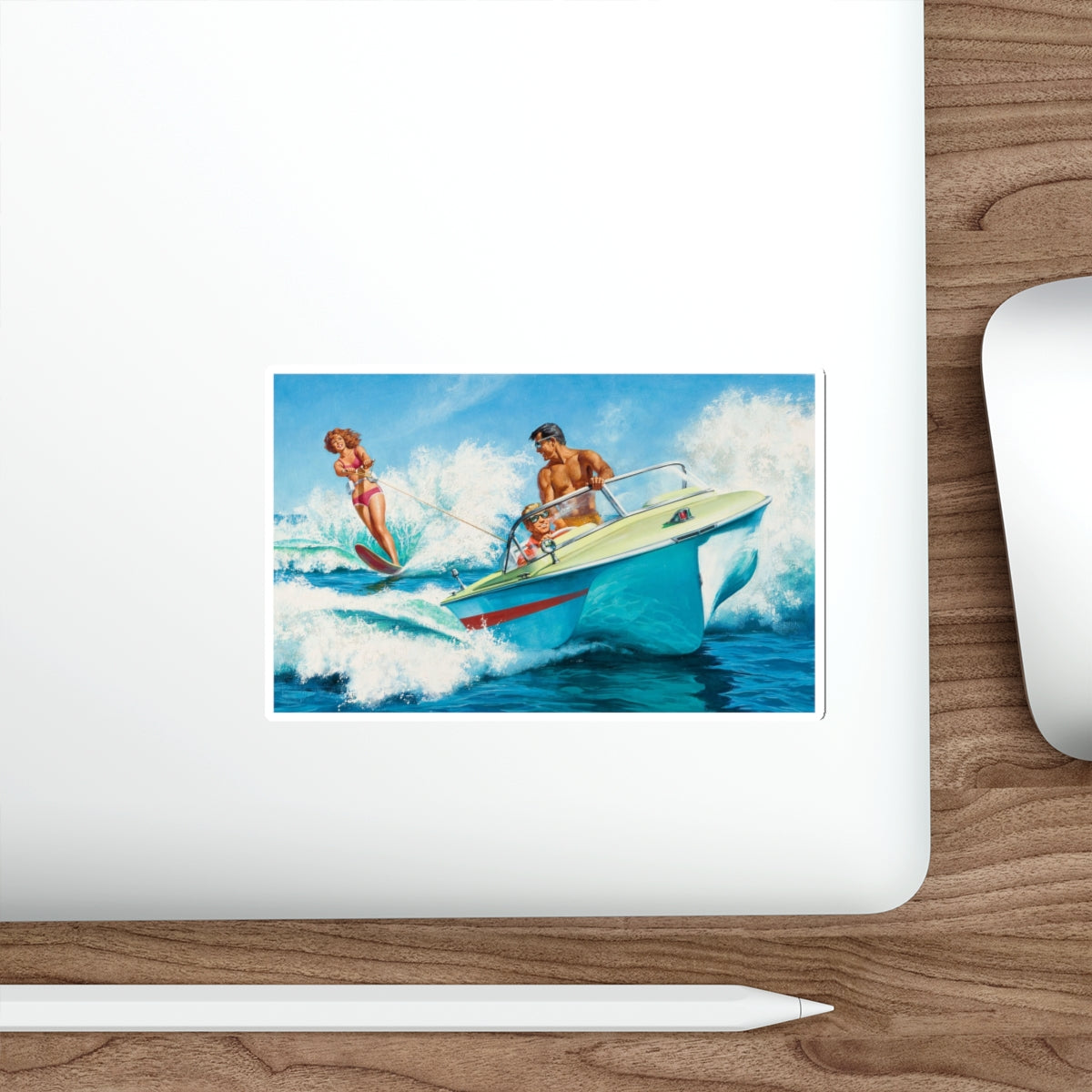 Boat Fun, story illustration (Magazine Illustration) STICKER Vinyl Die-Cut Decal-The Sticker Space