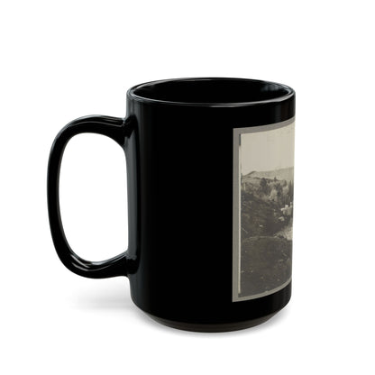 Boats Docked At The Shore Of A River In A Wooded Area (U.S. Civil War) Black Coffee Mug