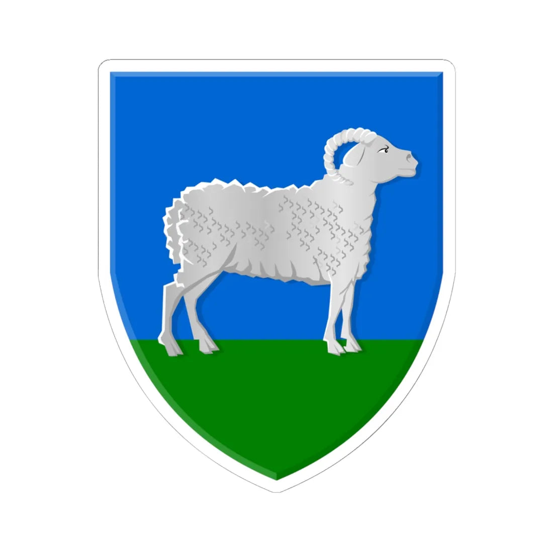 Boazum wapen (Netherlands) (Coat of Arms) STICKER Vinyl Kiss-Cut Decal 6 Inch White - The Sticker Space