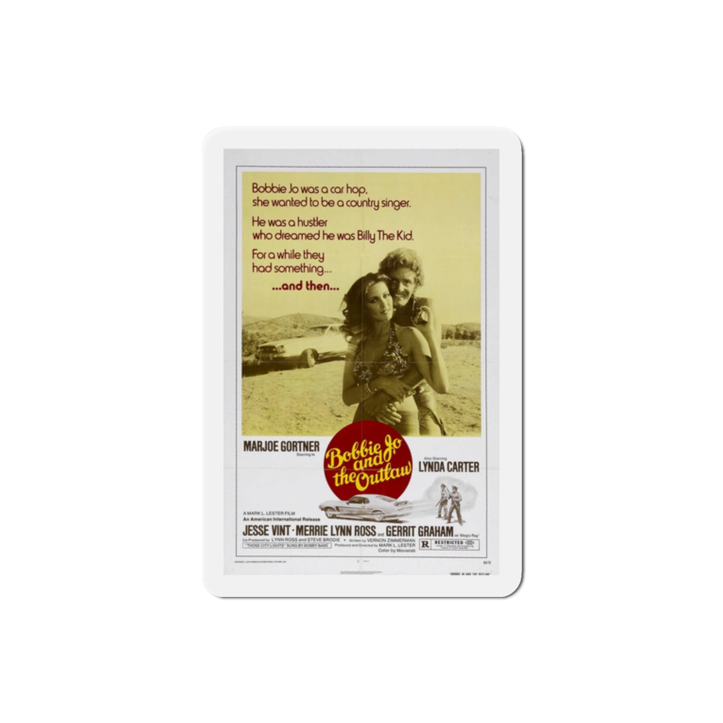 Bobbie Jo and the Outlaw 1976 Movie Poster Die-Cut Magnet-2 Inch-The Sticker Space