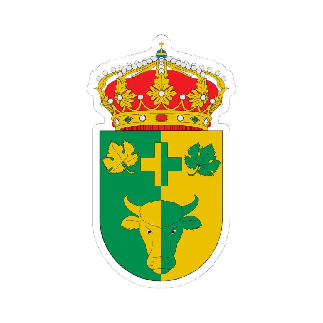 Boborás (Spain) (Coat of Arms) STICKER Vinyl Kiss-Cut Decal 4 Inch White - The Sticker Space