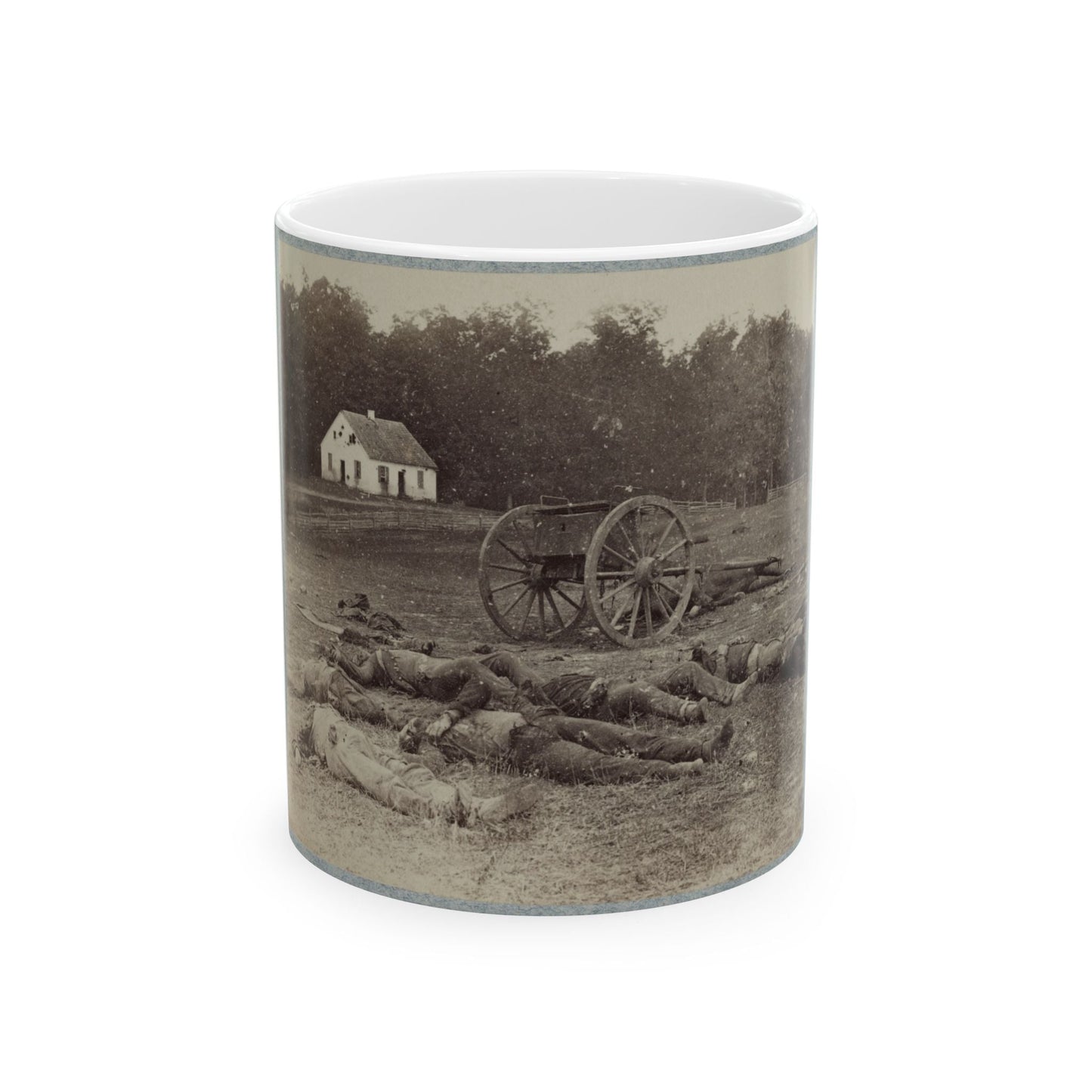 Bodies Of Confederate Artillerymen Near Dunker Church (U.S. Civil War) White Coffee Mug