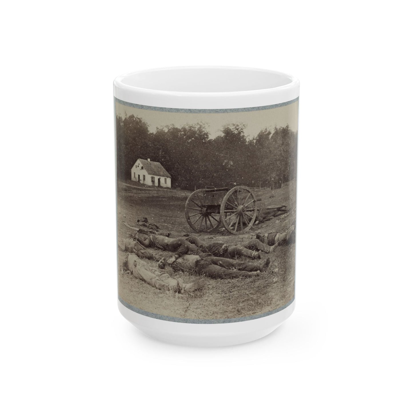 Bodies Of Confederate Artillerymen Near Dunker Church (U.S. Civil War) White Coffee Mug