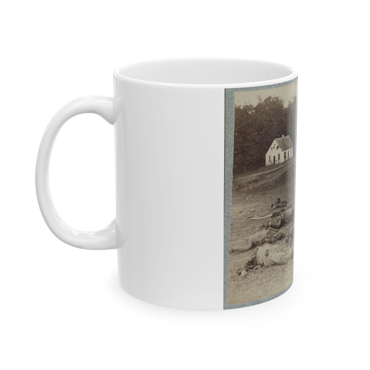 Bodies Of Confederate Artillerymen Near Dunker Church (U.S. Civil War) White Coffee Mug