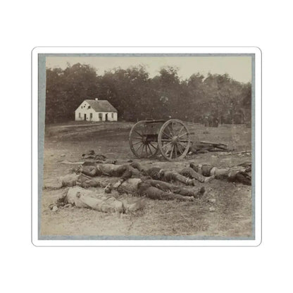 Bodies of Confederate Artillerymen Near Dunker Church (U.S. Civil War) STICKER Vinyl Kiss-Cut Decal 2 Inch White - The Sticker Space
