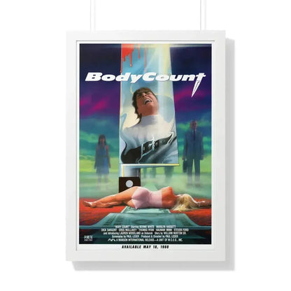BODY COUNT 1986 - Framed Movie Poster 20" x 30" White - The Sticker Space