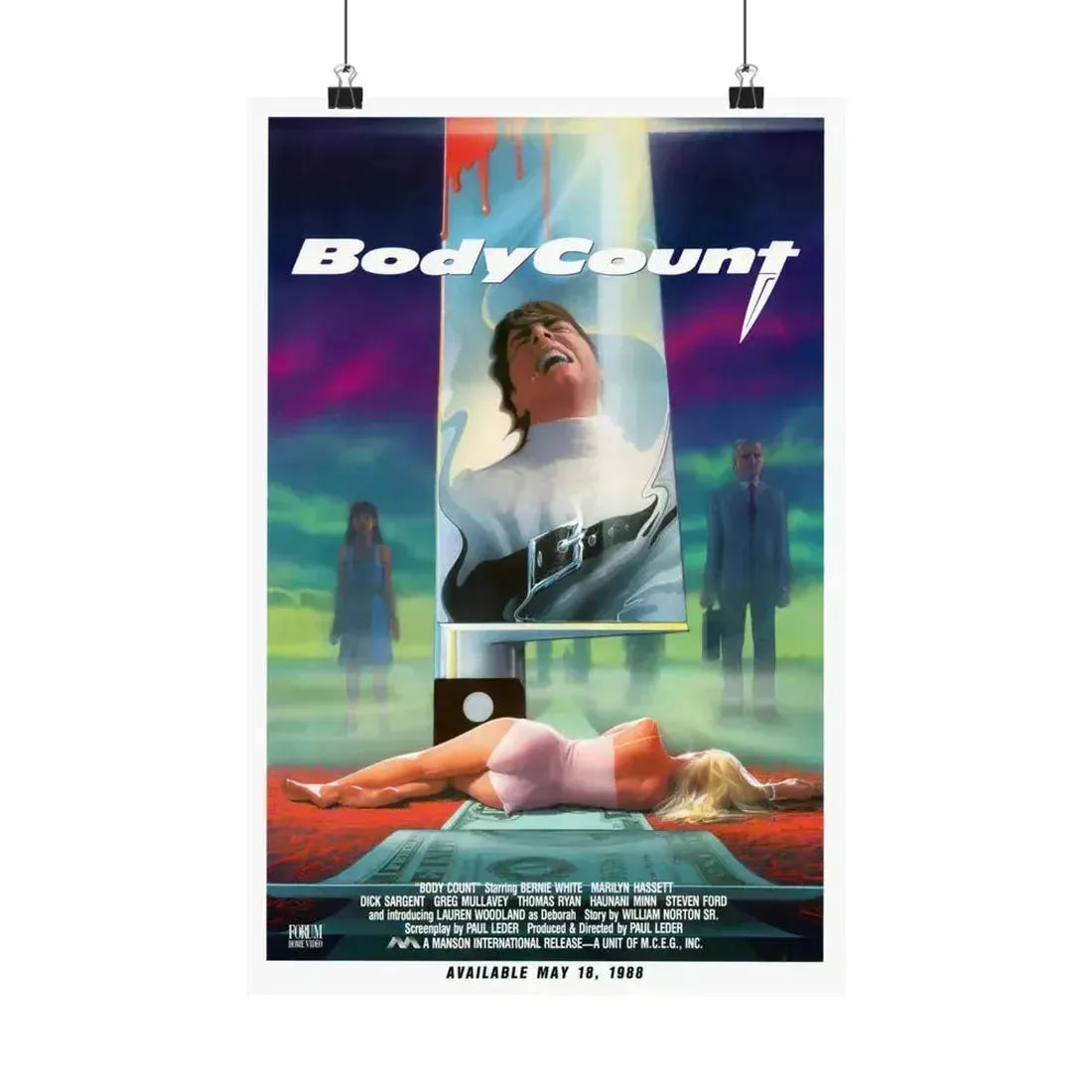 BODY COUNT 1986 - Paper Movie Poster 12″ x 18″ Matte - The Sticker Space