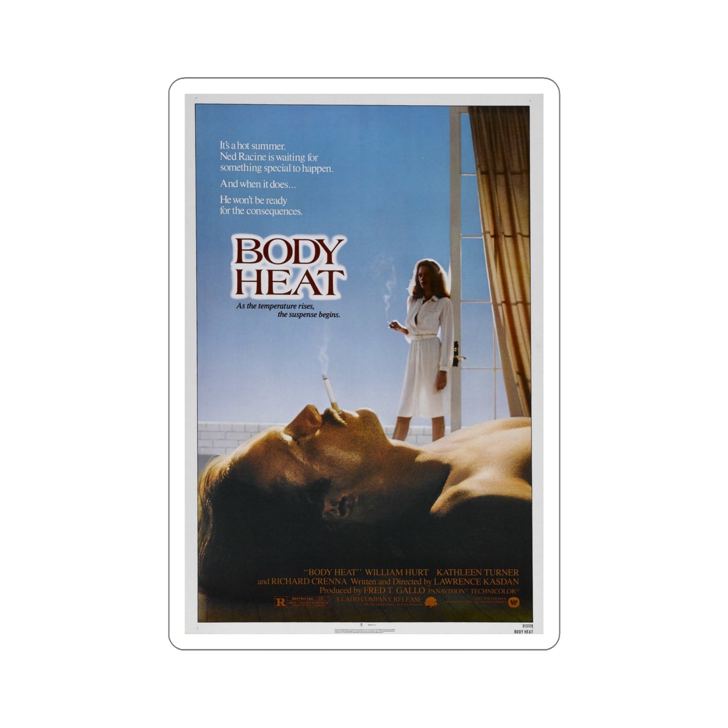 Body Heat 1981 Movie Poster STICKER Vinyl Die-Cut Decal-6 Inch-The Sticker Space