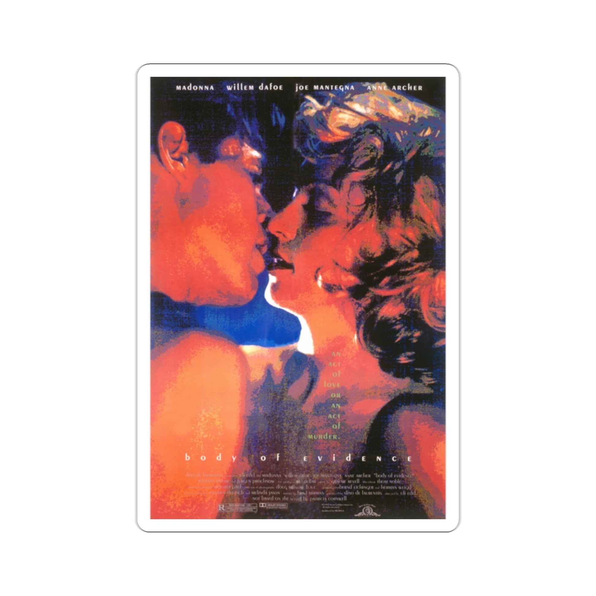 Body of Evidence 1993 Movie Poster STICKER Vinyl Die-Cut Decal-2 Inch-The Sticker Space