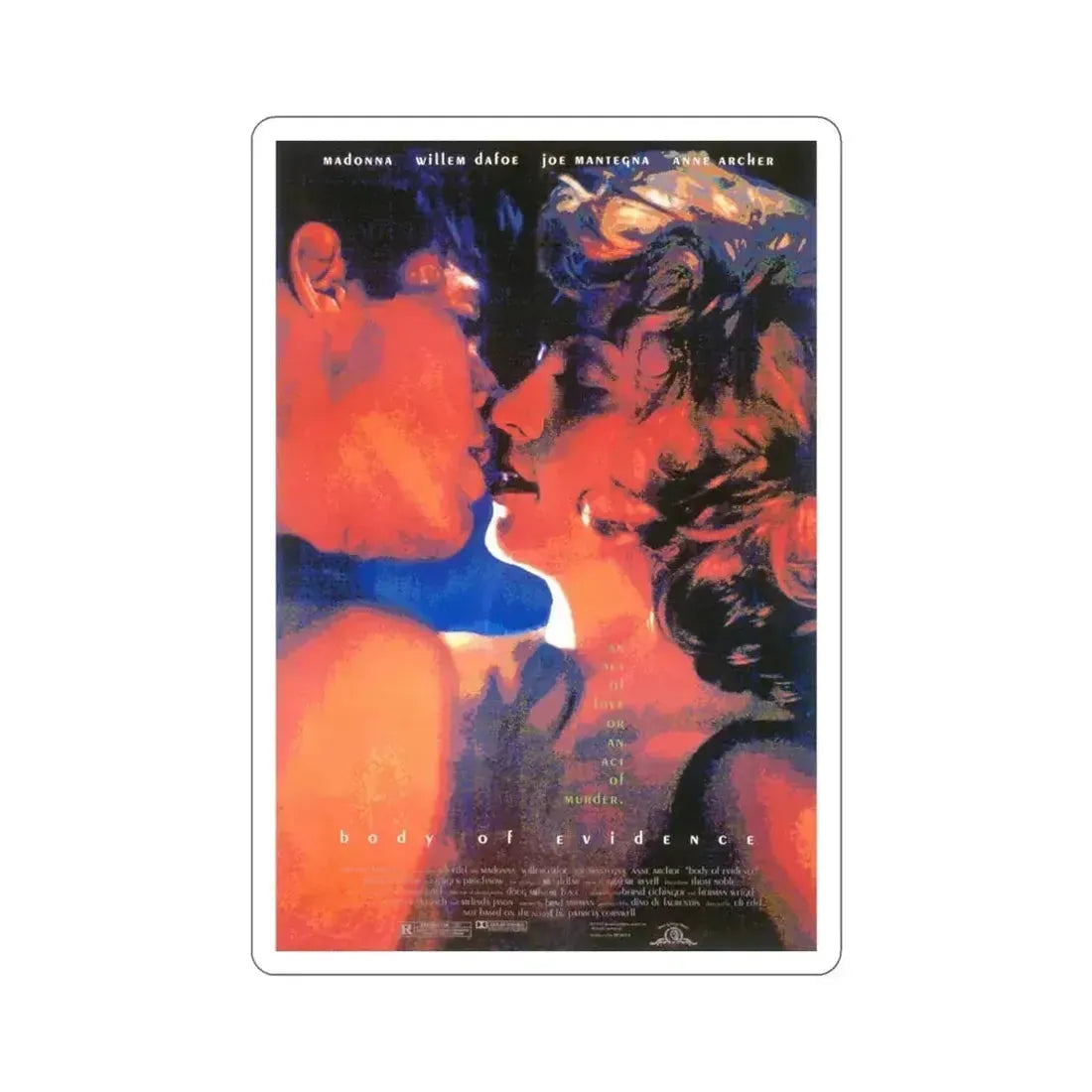 Body of Evidence 1993 Movie Poster STICKER Vinyl Die-Cut Decal 4 Inch - The Sticker Space