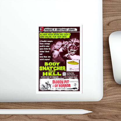 BODYSNATCHER FROM HELL + BLOODY PIT OF HORROR 1968 Movie Poster STICKER Vinyl Die-Cut Decal-The Sticker Space