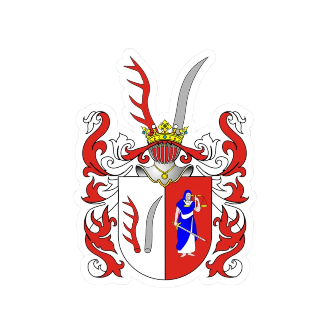 Bodziec POL COA (Poland) (Coat of Arms) STICKER Vinyl Kiss-Cut Decal 2 Inch White - The Sticker Space