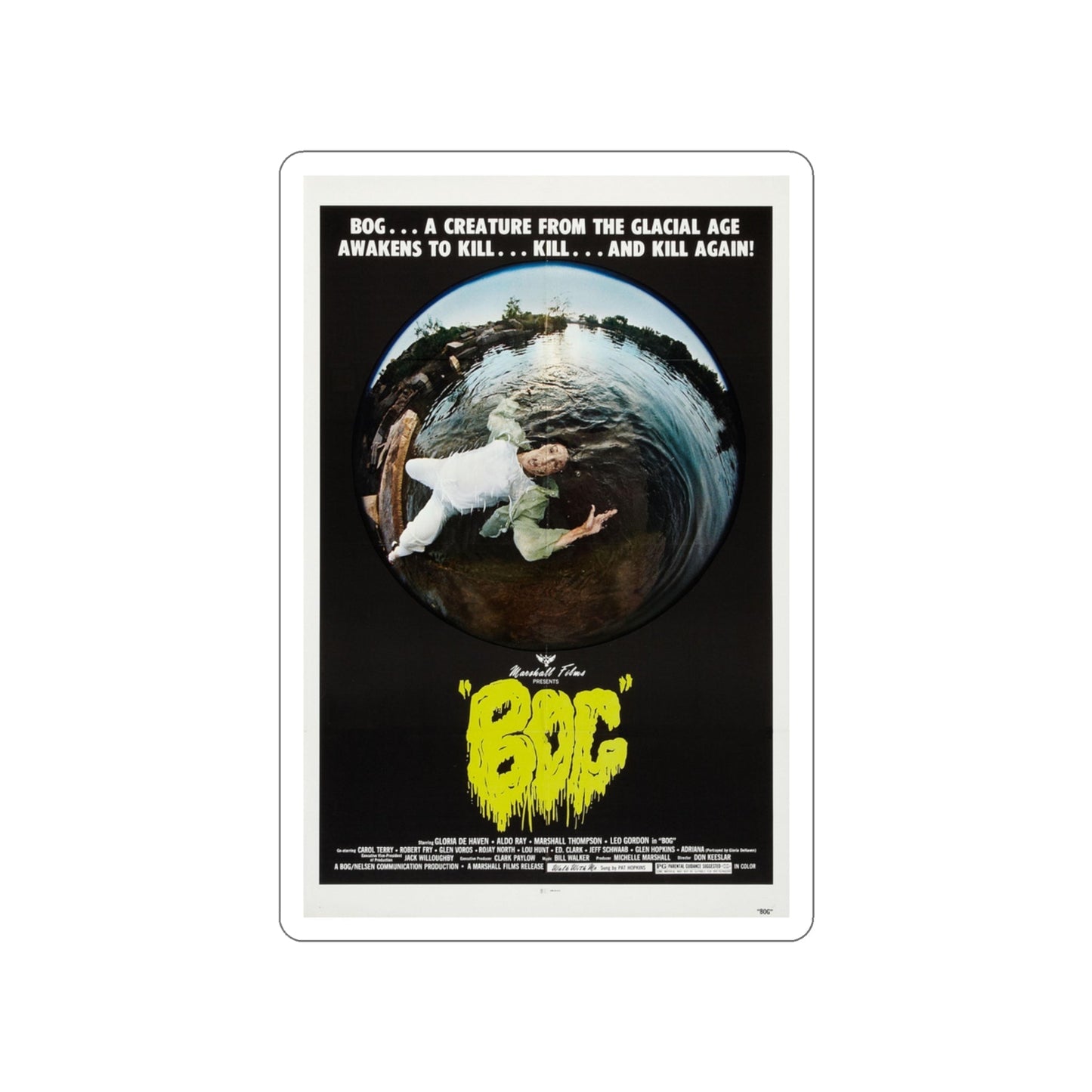 BOG 1979 Movie Poster STICKER Vinyl Die-Cut Decal-3 Inch-The Sticker Space