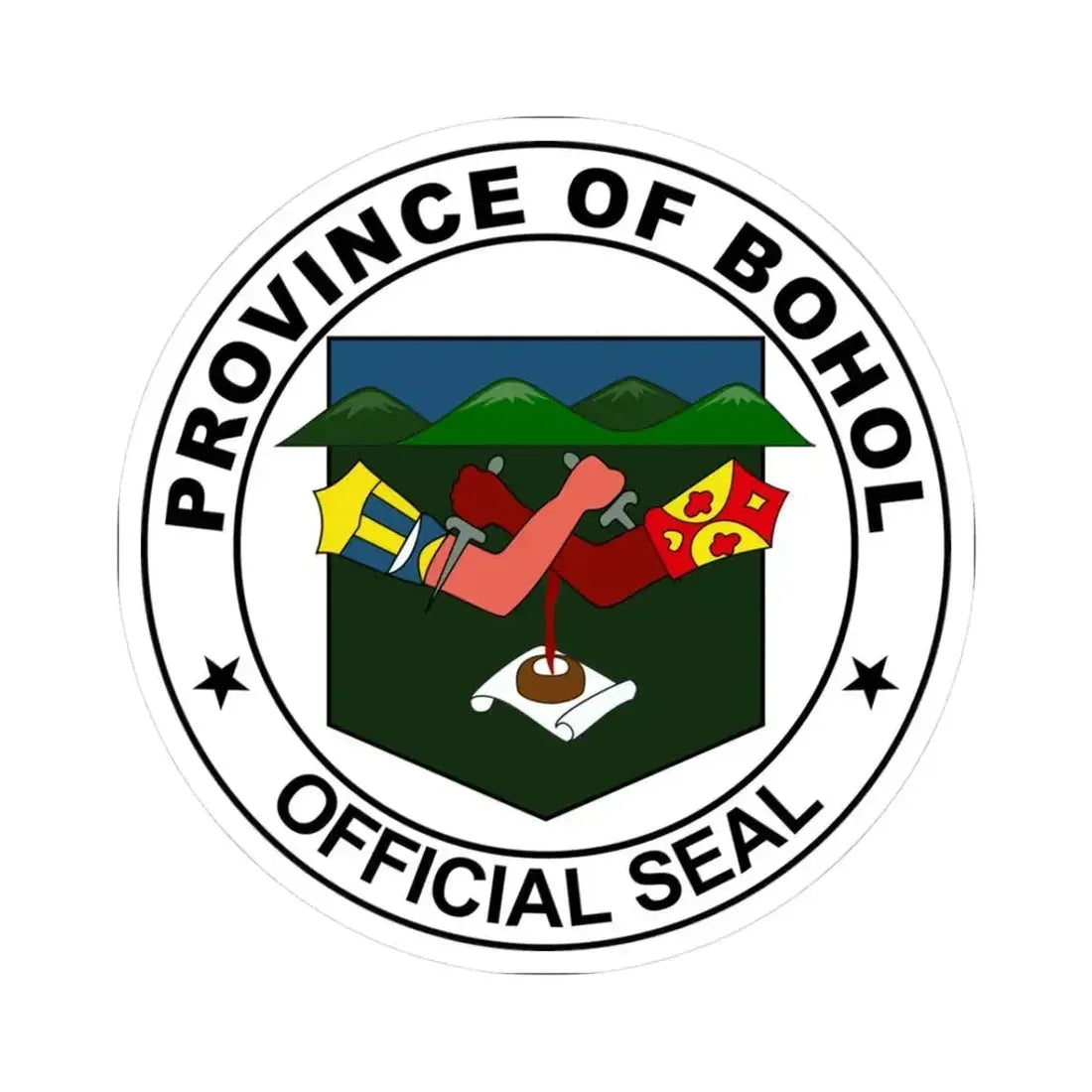 Bohol Seal 1 (Philippines) STICKER Vinyl Kiss-Cut Decal 3 Inch White - The Sticker Space